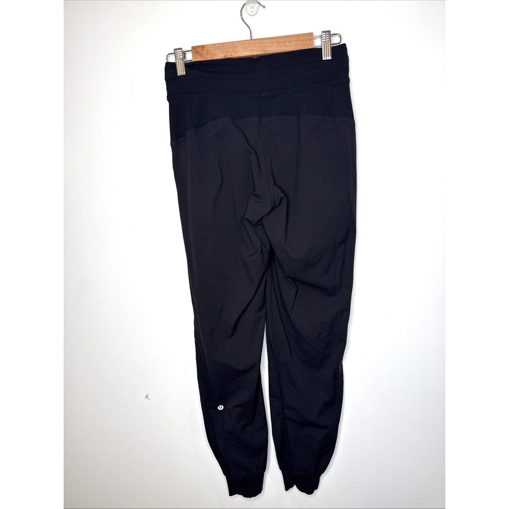 Lululemon Dance Studio Mid-Rise Full Jogger Pants Lightweight Drawstring Black 4 - Picture 7 of 8